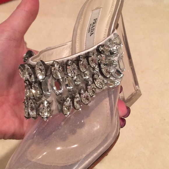 Prada Women's Designer Sandals Glass: Swarovski - Picture 4 of 9